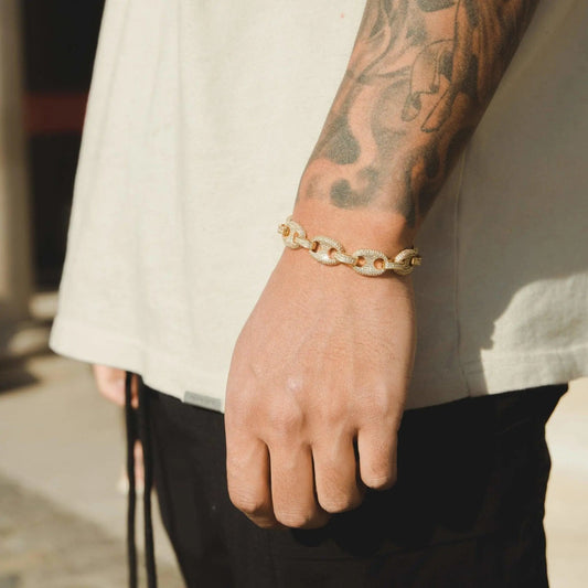 12mm Iced Mariner Link Bracelet
