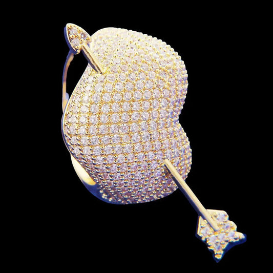 Arrow Heart Edition Iced Out Ring