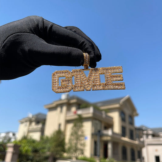 Baguette Custom Letter Pendant - Gold