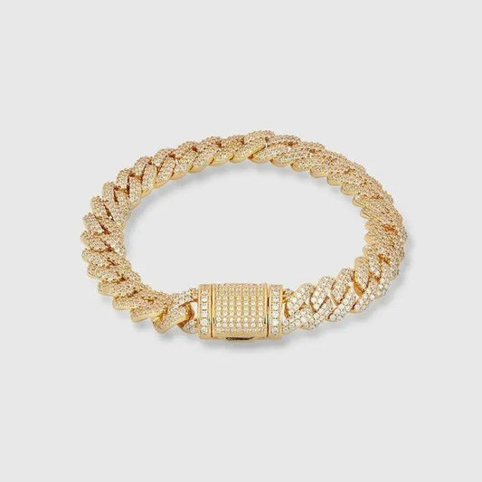 DIAMOND PRONG CUBAN BRACELET 8MM