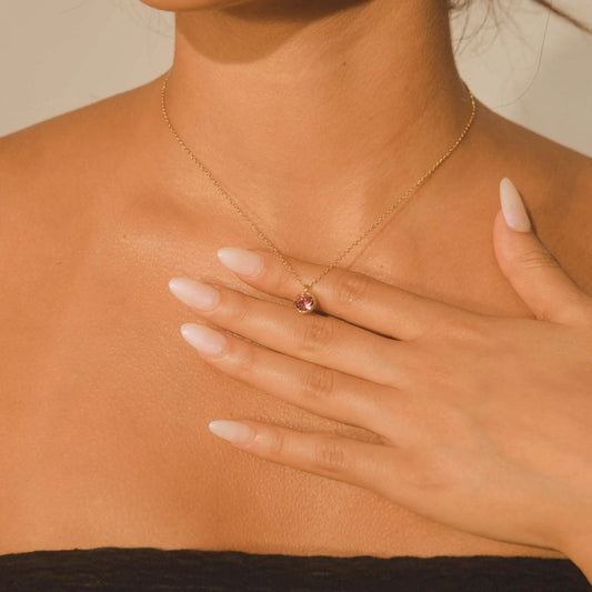 Gemstone Necklace - Light Amethyst