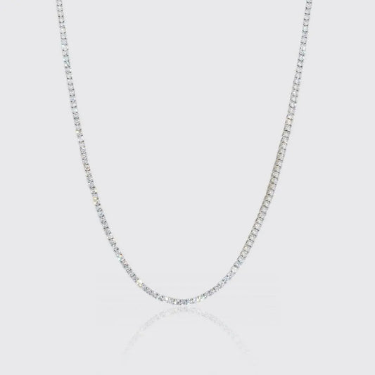 3mm Tennis Chain - White Gold