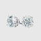 ROUND STUD EARRINGS 5MM - White Gold Vermeil