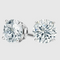 VVS ROUND STUD EARRINGS 5MM - White Gold Vermeil