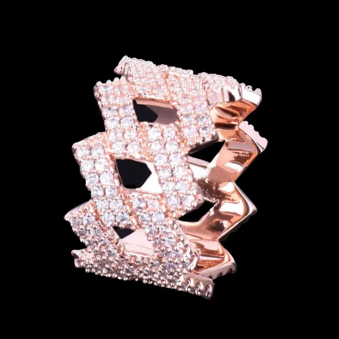 Crown Miami Cuban Link Iced Out Ring