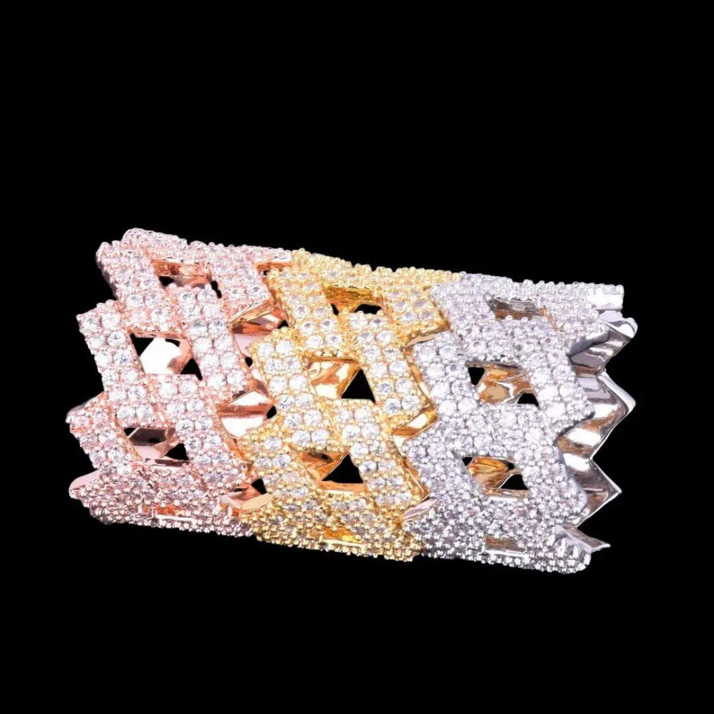 Crown Miami Cuban Link Iced Out Ring