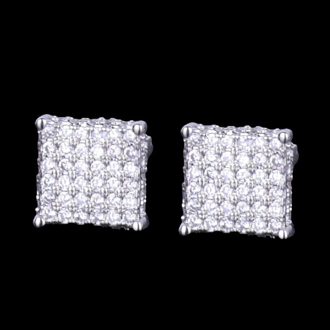 8MM Tennis Iced Out Stud Earrings