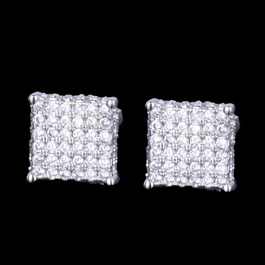 8MM Tennis Iced Out Stud Earrings