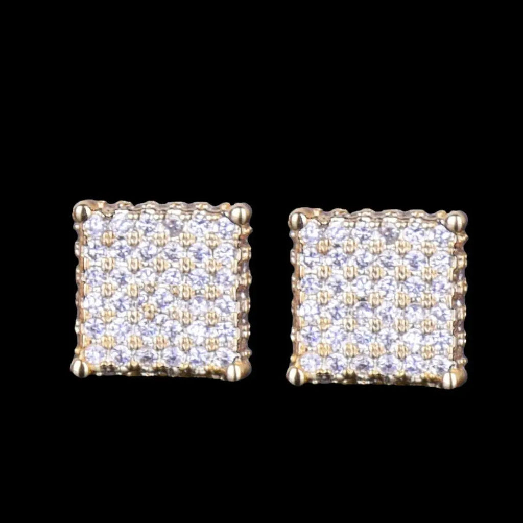 8MM Tennis Iced Out Stud Earrings