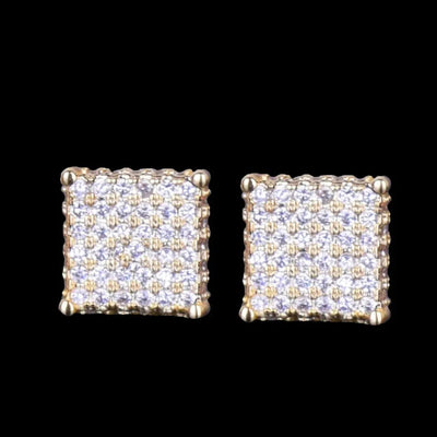 8MM Tennis Iced Out Stud Earrings