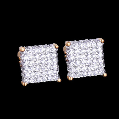 8MM Tennis Iced Out Stud Earrings