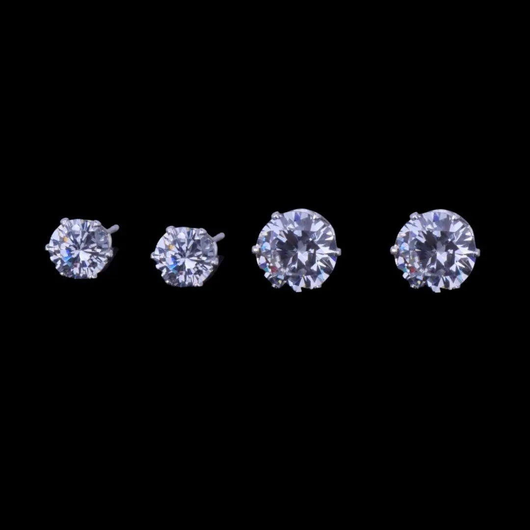 Round Iced Out Stud Earrings