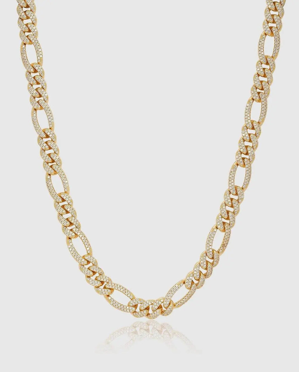 10mm Iced Figaro Chain