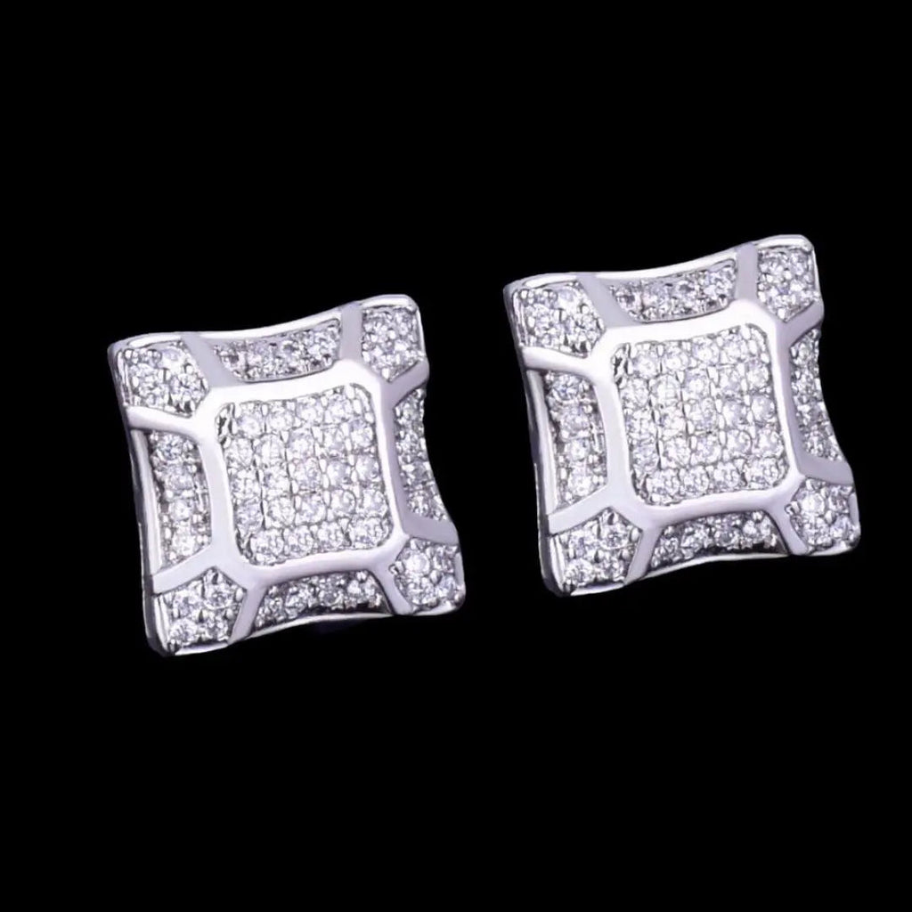11MM Sunshine Iced Out Stud Earrings
