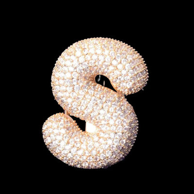 A-Z Initial Custom Letter Iced Out Ring