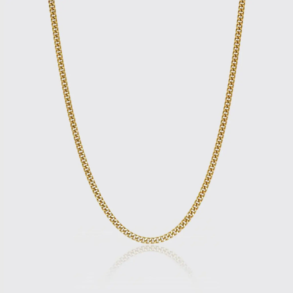 3mm Miami Cuban Link Chain - Gold