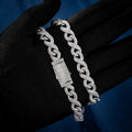10mm Moissanite Infinity Link Chain - Gold Vermeil