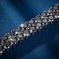 Rare Black Moissanite Tennis Chain - White Gold Vermeil