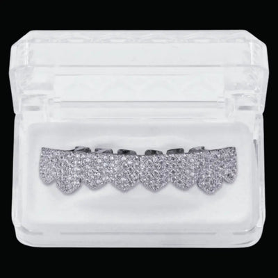 8 Teeth Fang Mouth Iced Out Grillz
