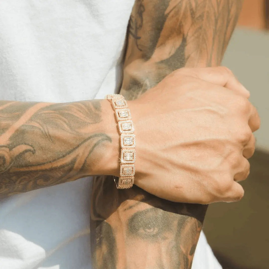 12mm Clustered Tennis Bracelet