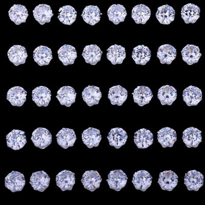Round Iced Out Stud Earrings