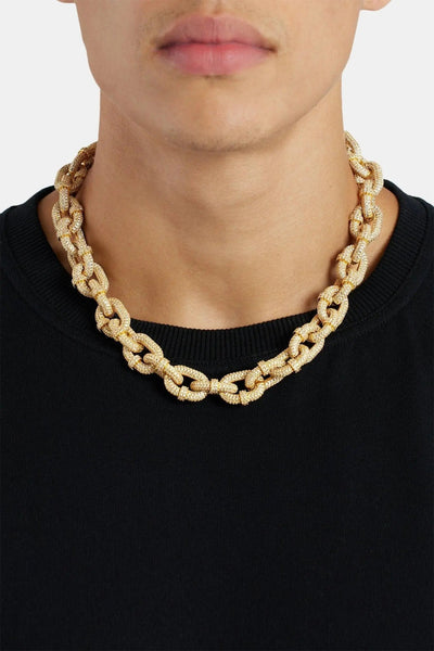 14mm Iced Chunky Link Pave Chain