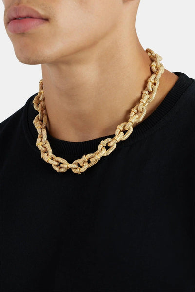 14mm Iced Chunky Link Pave Chain