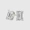 BAGUETTE STUD EARRINGS 1.2 CTW - White Gold Vermeil