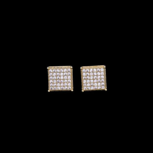 12MM Micro Paved Iced Out Stud Earrings