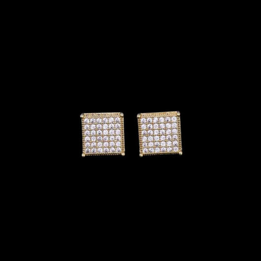 12MM Micro Paved Iced Out Stud Earrings