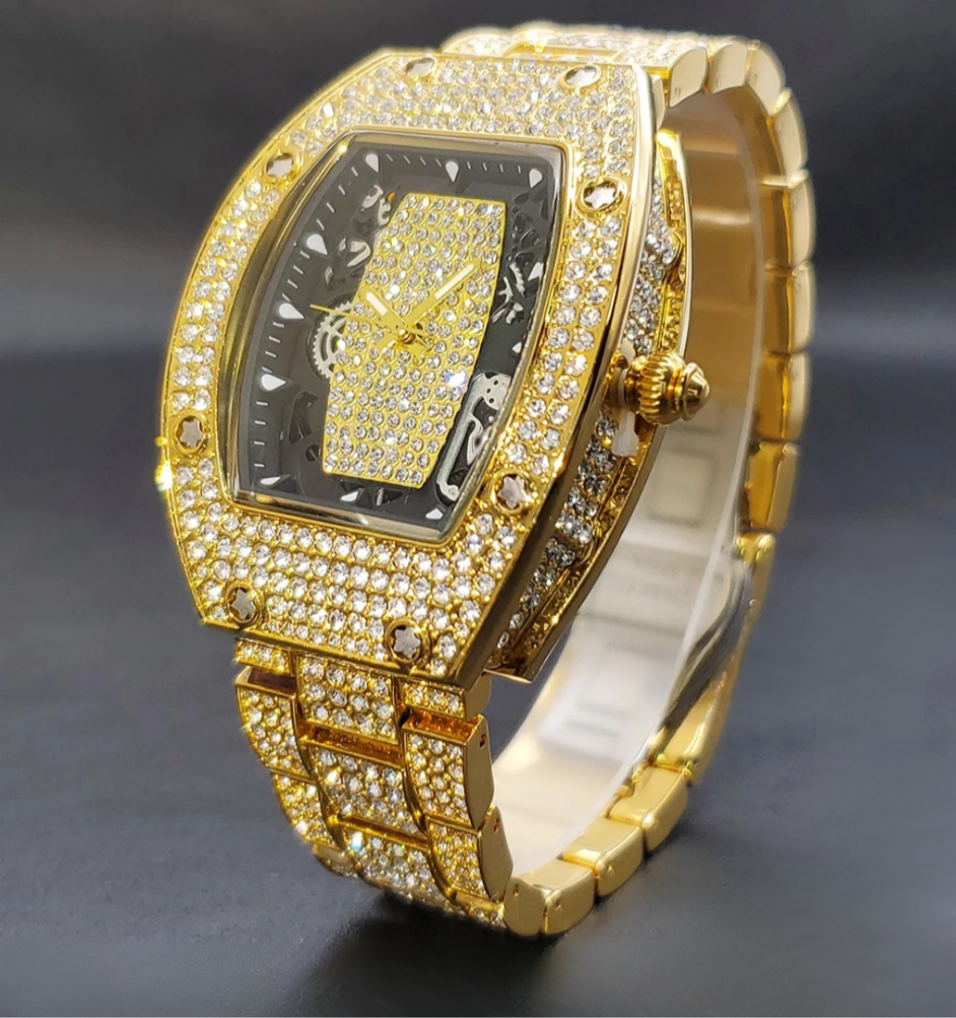 Tonneau Iced Out Watch