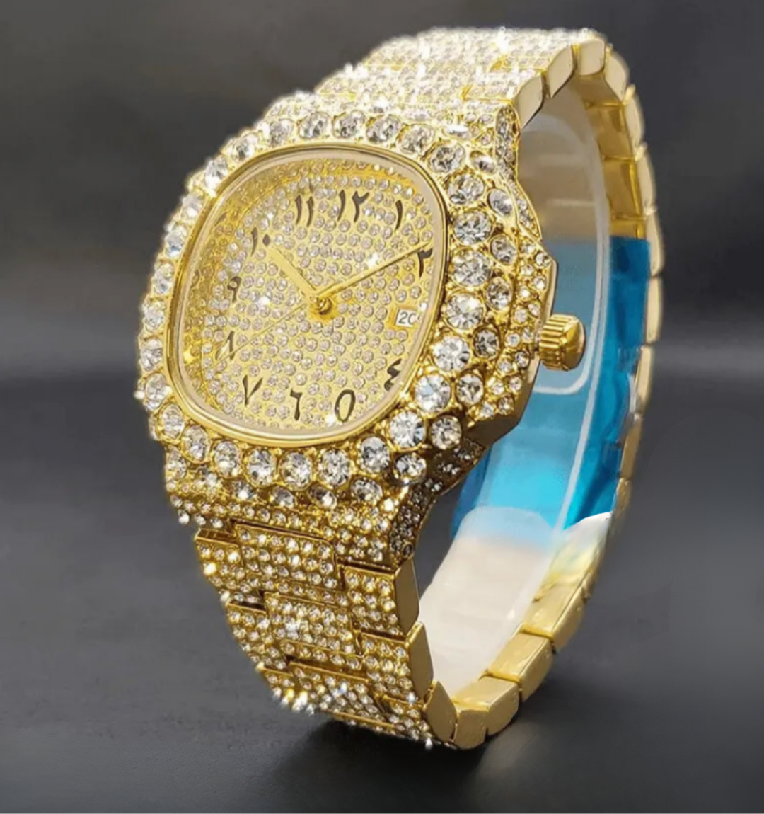 Aquilis Arabic Iced Out Watch