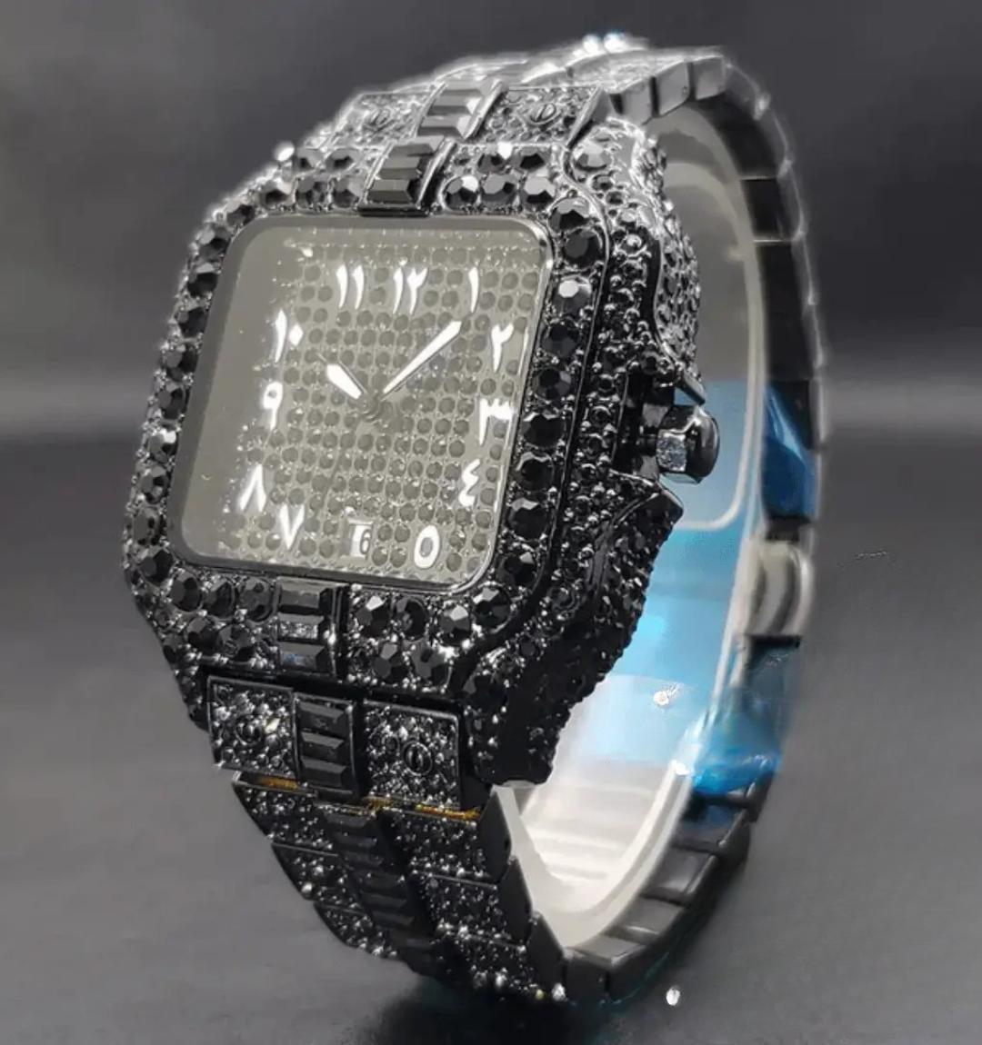Arabic Iced Out Watch