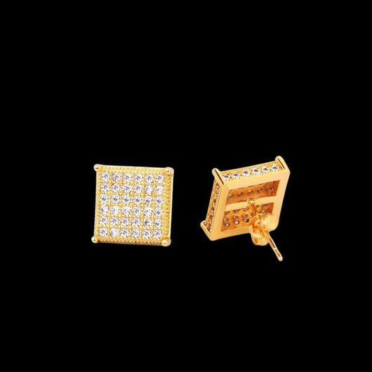 12MM Micro Paved Iced Out Stud Earrings