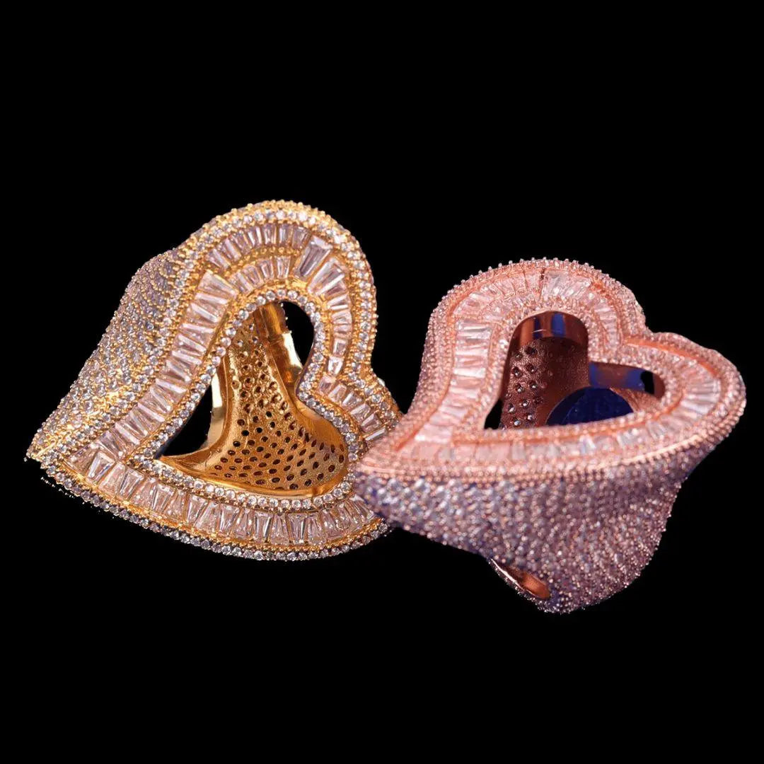 Open Heart Iced Out Ring