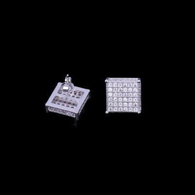 12MM Micro Paved Iced Out Stud Earrings