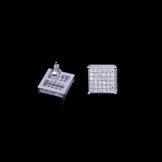 12MM Micro Paved Iced Out Stud Earrings