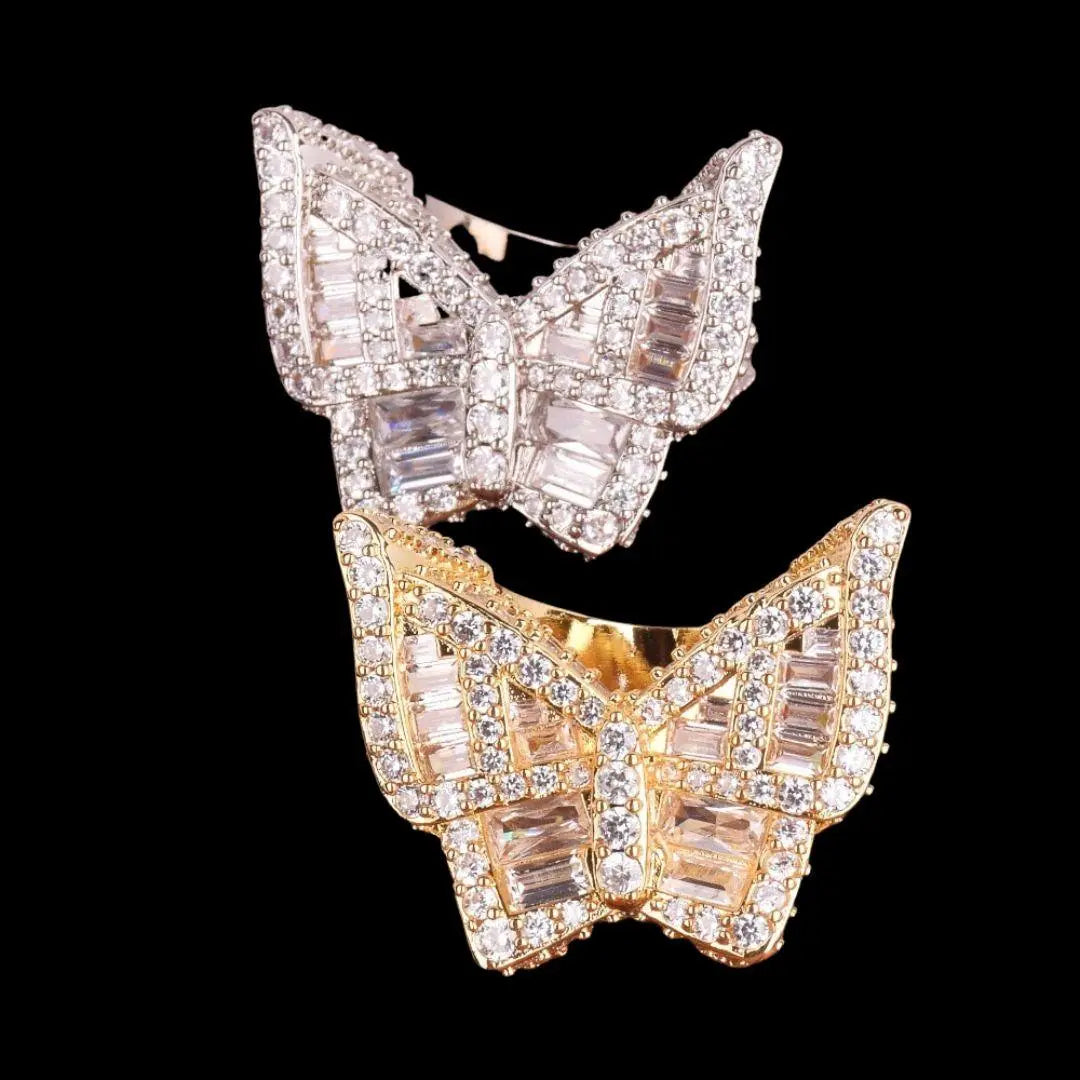 Butterfly Edition Baguette Tennis Iced Out Ring