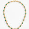 9mm Green Centre Stone Link Chain - Gold
