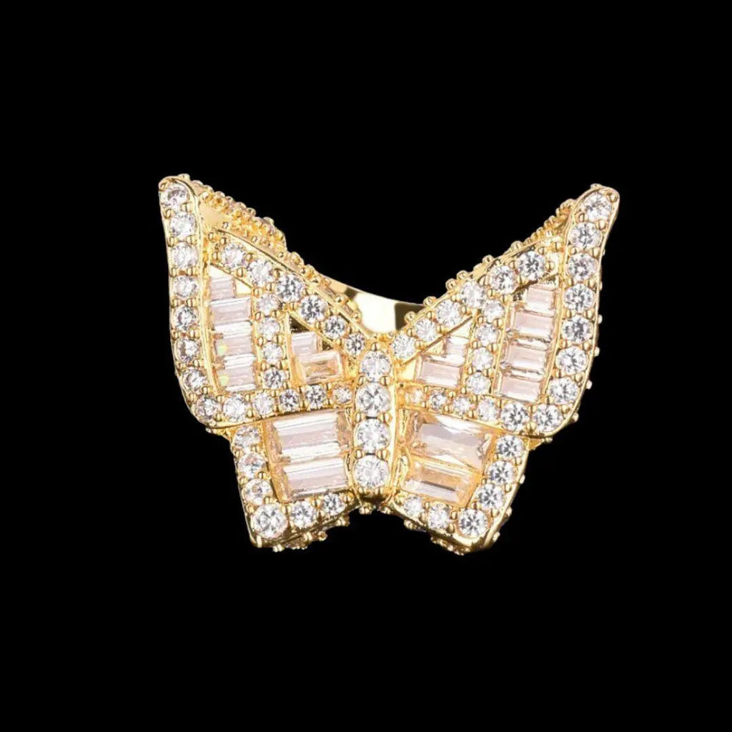 Butterfly Edition Baguette Tennis Iced Out Ring