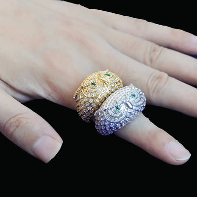 Owl Iced Out Ring