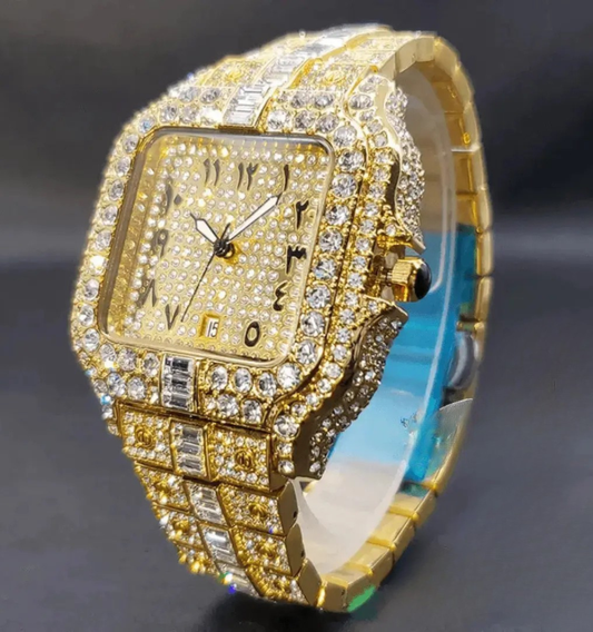 Arabic Iced Out Watch