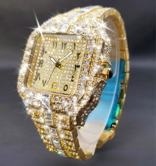 Arabic Iced Out Watch