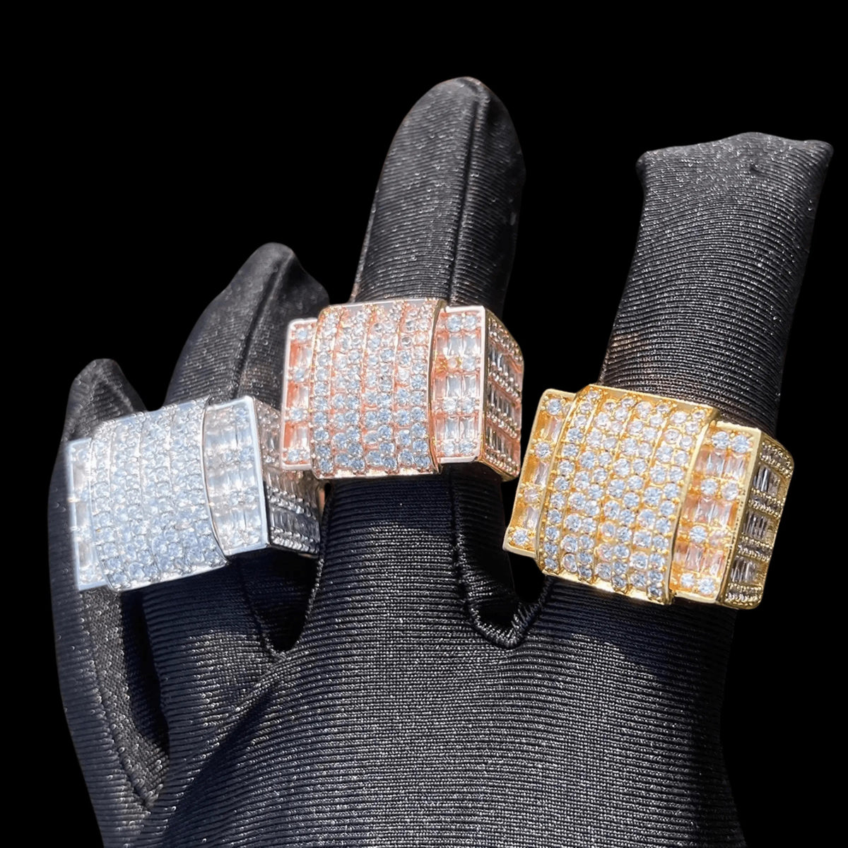 Bricks Iced Out Ring