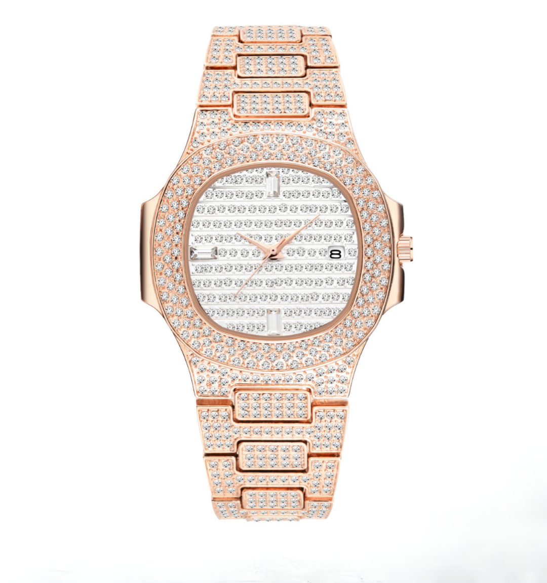 Citrine Iced Out Watch