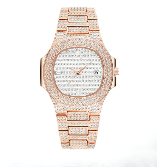 Citrine Iced Out Watch