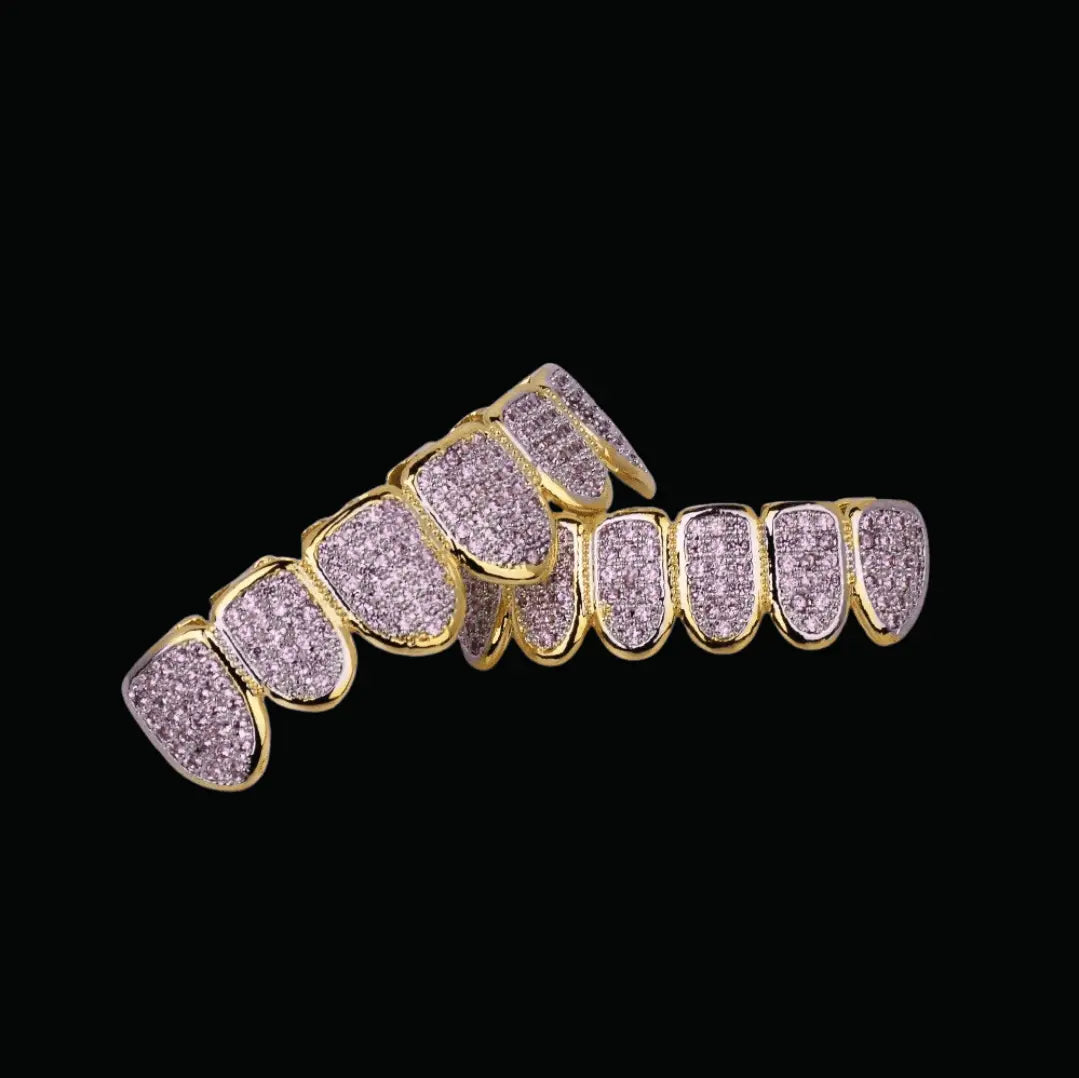 Purple Stones Iced Out Grillz