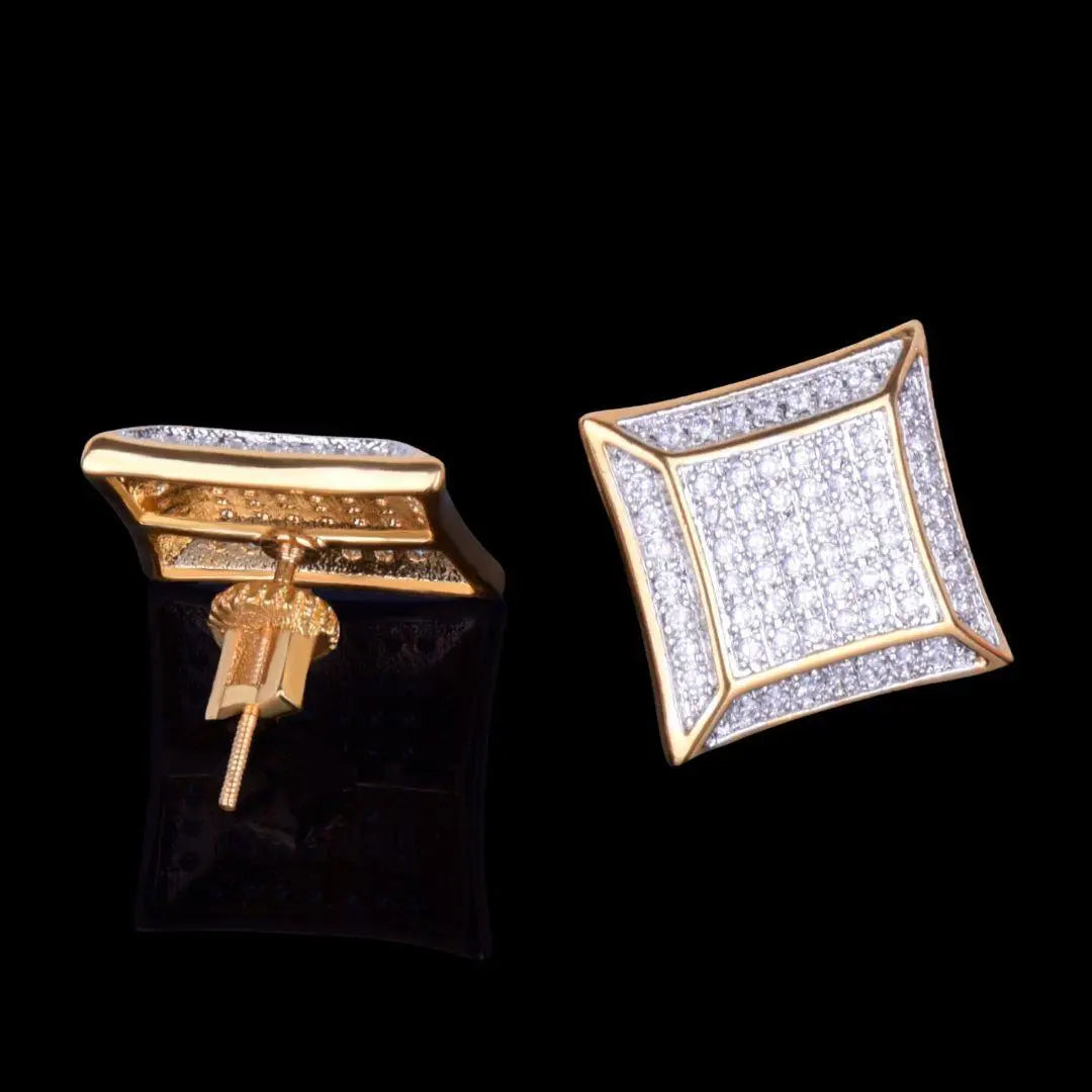 15MM Royale Iced Out Stud Earrings