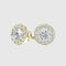 HALO STUD EARRINGS 2.4CTW - Gold Vermeil