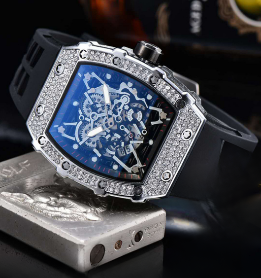 Infinity Skeleton Ice Watch